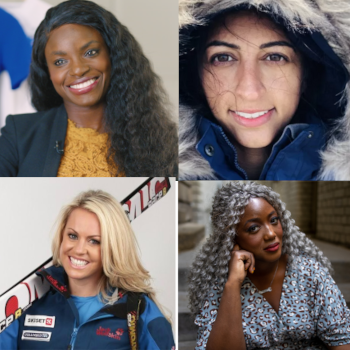 Clockwise from top left: Eni Aluko, Preet Chandi, Anne-Marie Imafidon and Chemmy Alcott