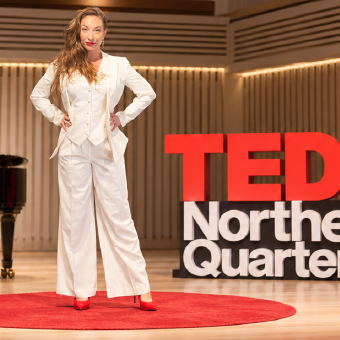 Jess Robinson at the TedX Northern Quarter